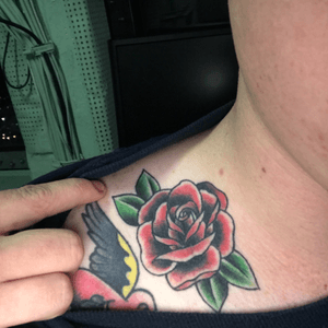 Call it cliché, but I love roses, I have two, one on each collar. When I was growing up I had a beautiful rose bush in my front yard that grew red and yellow roses. 