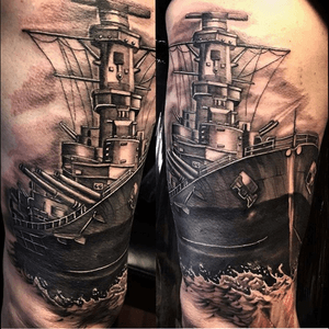 US Navy Battleship proudly done by Jason IG: JAY_INKFIEND