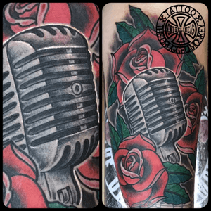 Old microphone, in @thedruggedmonkey done with @cokofernandez68 tattoomachines #tattoo #picoftheday #draw #inkedgirls #tattoocolors #tattoo #tattooartist #picoftheday #inkstagram #tattooart #tatuatge #tinta #tatuaje #tattoomadrid #nofilter #mejoradadelcampo #mejoradatattoo #madrid #madridtattoo #oldschooltattoo #neotraditionaltattoo #newschooltattoo #realistictattoo#dotwork #japanesetattoo #microphone #microphonetattoo 