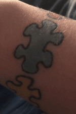Puzzle piece tattoo for my two cousins with Autism ❤️. #autism #autismawareness #puzzle #puzzlepiece #love #smalltattoo #wrist #awareness #AutismSpeaks #color