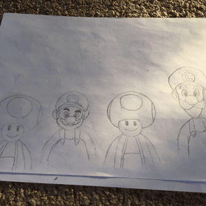 Drawing challenge given by my 12 year old cousin #mario #supermario #Luigi #supermariobros #drawing 