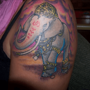 Indian elephant, i got this tattoo yrs ago before i became educated on the mistreatment of them.....