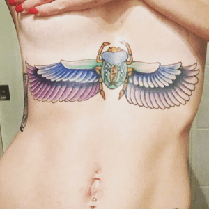 My beautiful scarab beetle! 5 sessions so far with one more to go! Anyone else have trouble pain wise with this spot?