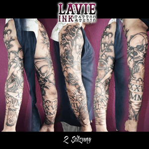 Sleeve Tattoo #sleeve #sleevetattoo #tattoo #eyes #clock #tattooer #tattoolife 