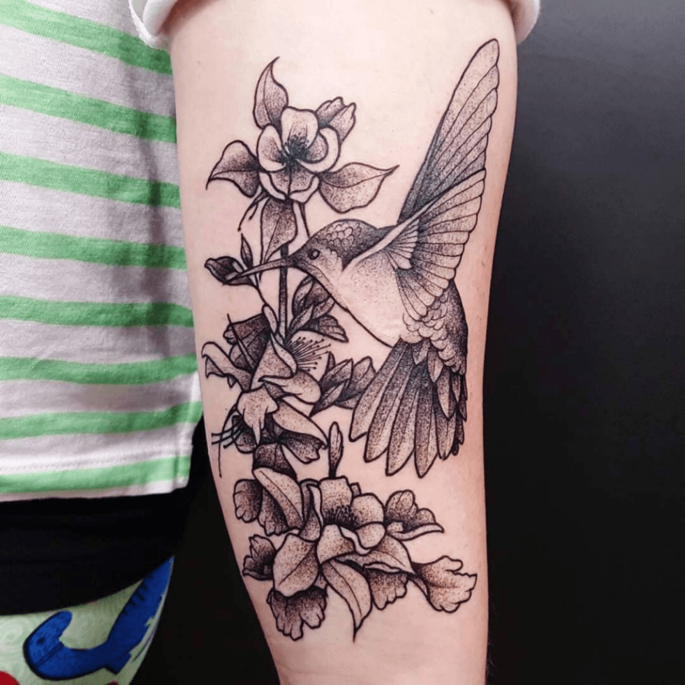 Hummingbird With Hibiscus Flowers  Best Tattoo Ideas For Men  Women