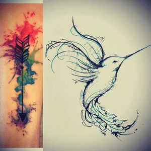 ✨I wanted this for the longest time. The humming bird with the water colored look✨#megandreamtattoo 