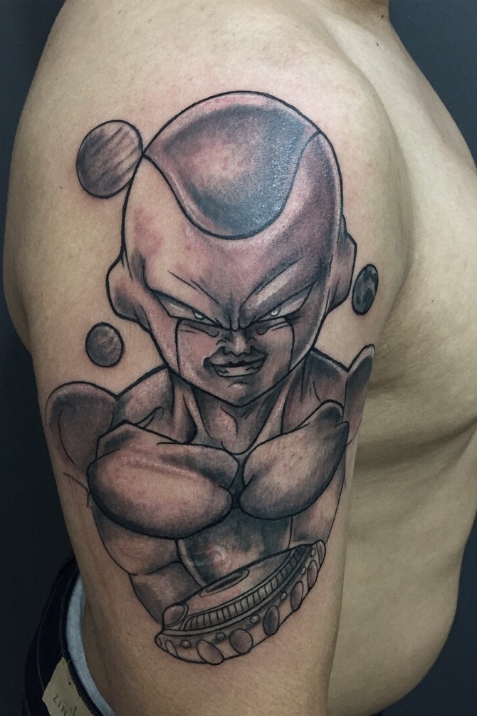 Kid Buu - Dragon Ball Z  Desenhos preto e branco, Tatuagens preto