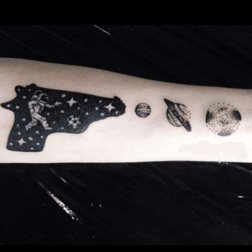 #tattoo #blackwork #dotwork #galaxy #space 