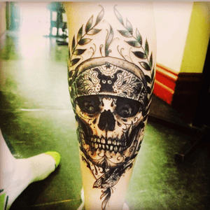 One of my many tattoos 😍My own take on a dark sugar skull!