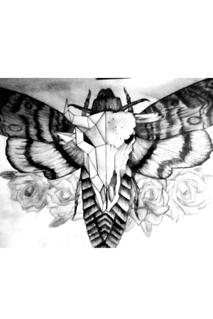 My friend drew this for me after ages of talking about how i wanted it. I want it solid black and white and covering my whole chest but i dont know what the best place would be to get it done for this type of work. Any suggestions? #bull #moth #rosestattoo #Black 