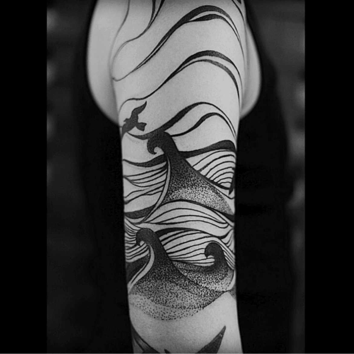 Abstract Wave by whitingtattoos  Tattoogridnet