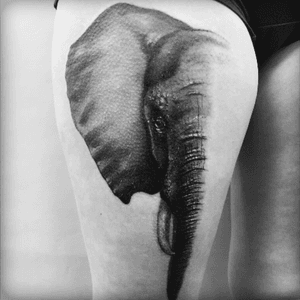 Elephant tattoo, by Radek Kubalik, Contrast Ink Tattoo, Norway. #elephanttattoo #elephant #awesome #realistic #contrastinktattoo #tattoostudio #tattoodo #welovegreatink 