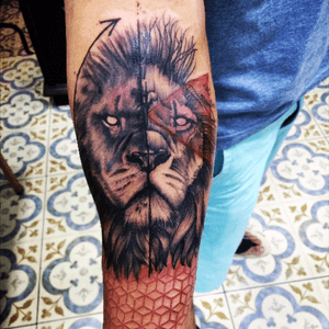 Lion art fusion#f13tattoo #felipecruzztattoo @felipecruzztattoo
