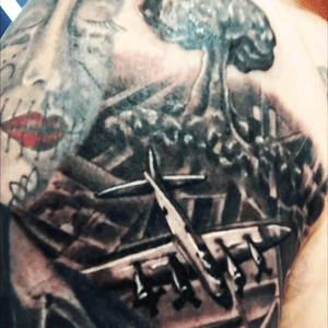 WWII sleeve by Brock Steven @ Rockstar Tattoo in West Allis, WI. 