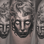 Medusa head.. #nayanatattoo #medusa #gorgona #Mythical #blackwork #tattoooftheday 