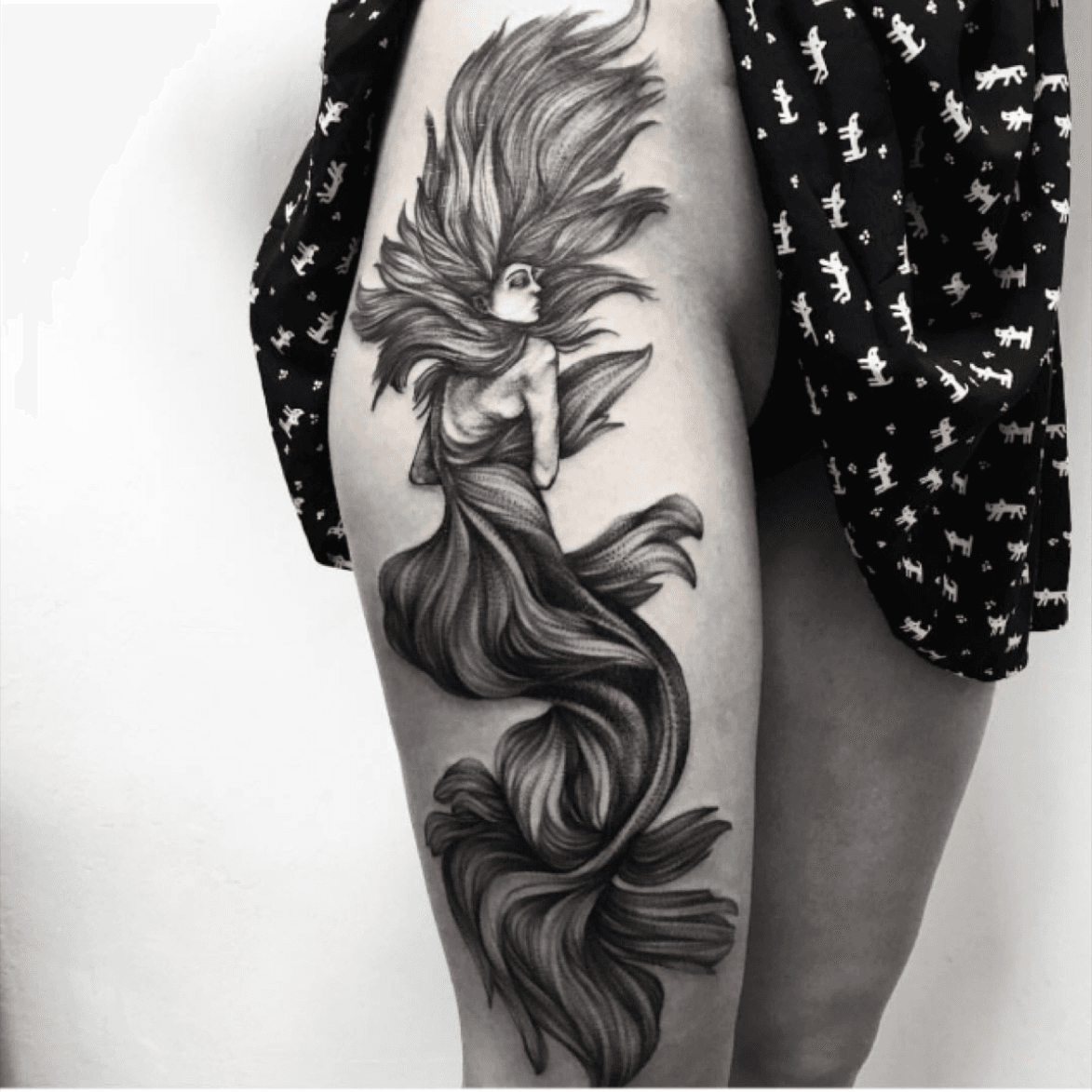Aquarius tribal mermaid tattoo design by maryobiago on DeviantArt
