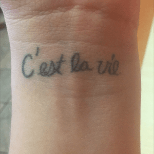 cursive c tattoo