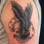 #eagle #traditional #traditionaltattoo #blackandgrey #tattoosbyrodrigocanteras #lovehatenewyork 