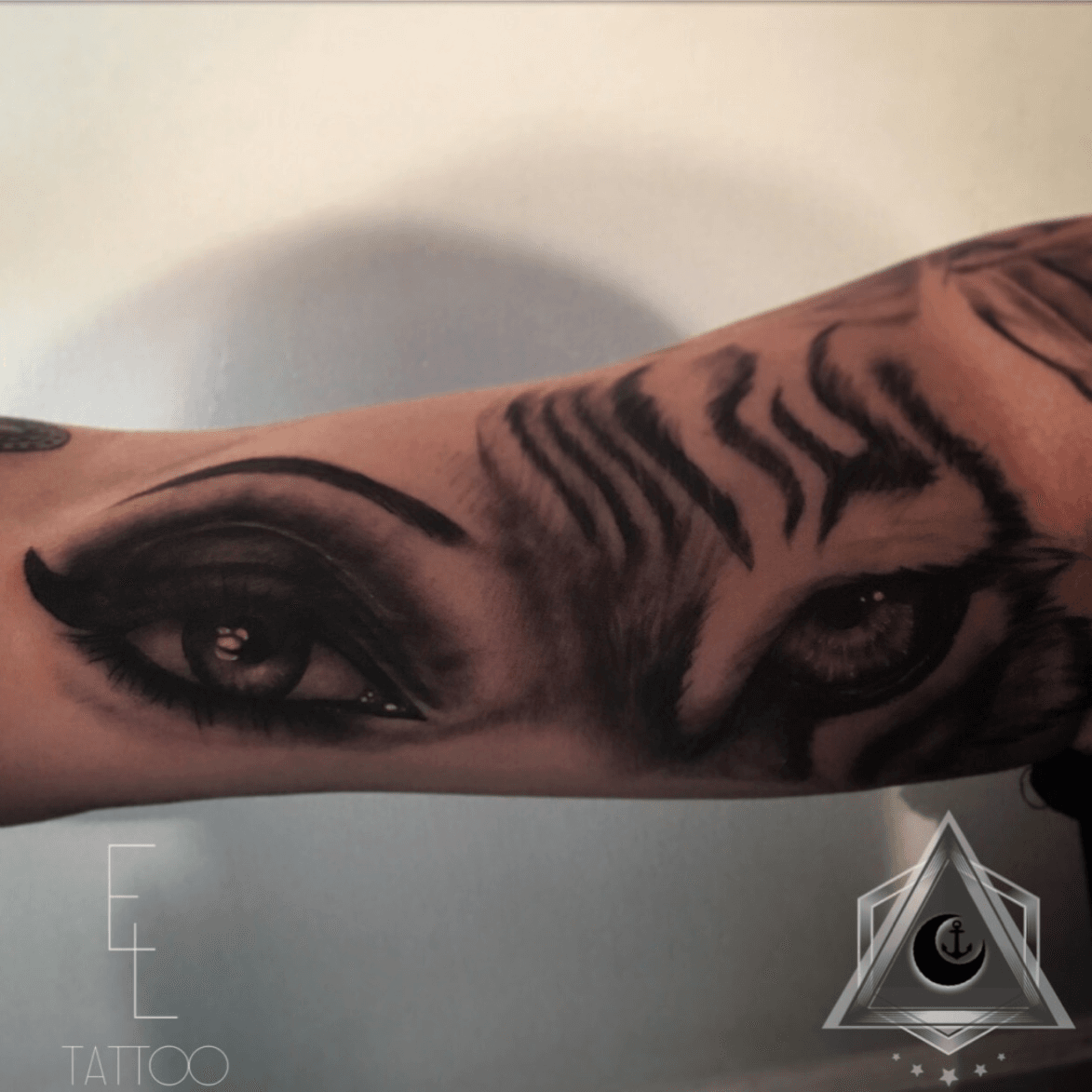 Detailed half sleeve Releasing the inner soul half tiger half  human tattoo design  My client from North West  tattoo tattoos   Instagram