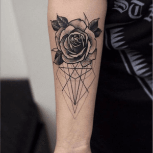 Rose line tattoo #rose #line 