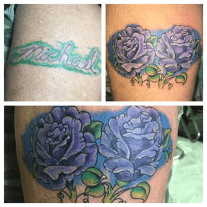 Cover up i did last month #art #tattoo #ink #fusionink #apprentice 
