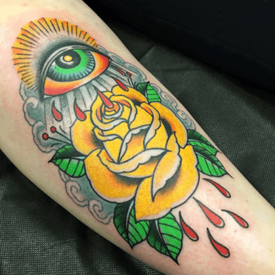 All seeing eye rose. #capturedtattoo. For all appointments email: Beau@capturedtattoo.com