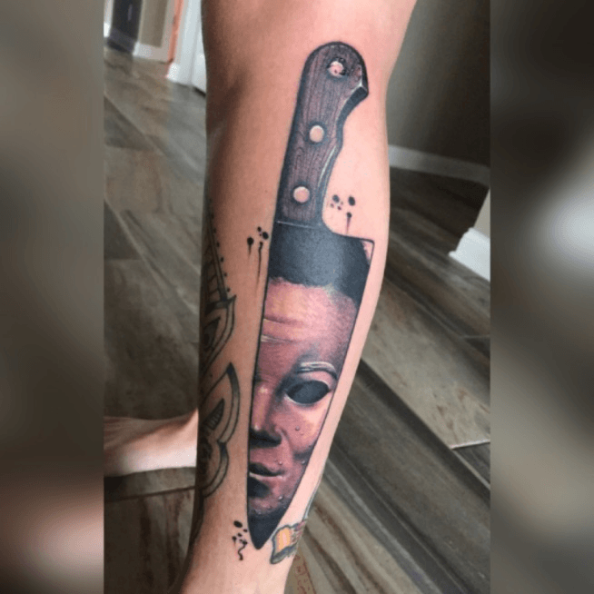 Michael Myers Knife by Ron Goulet TattooNOW