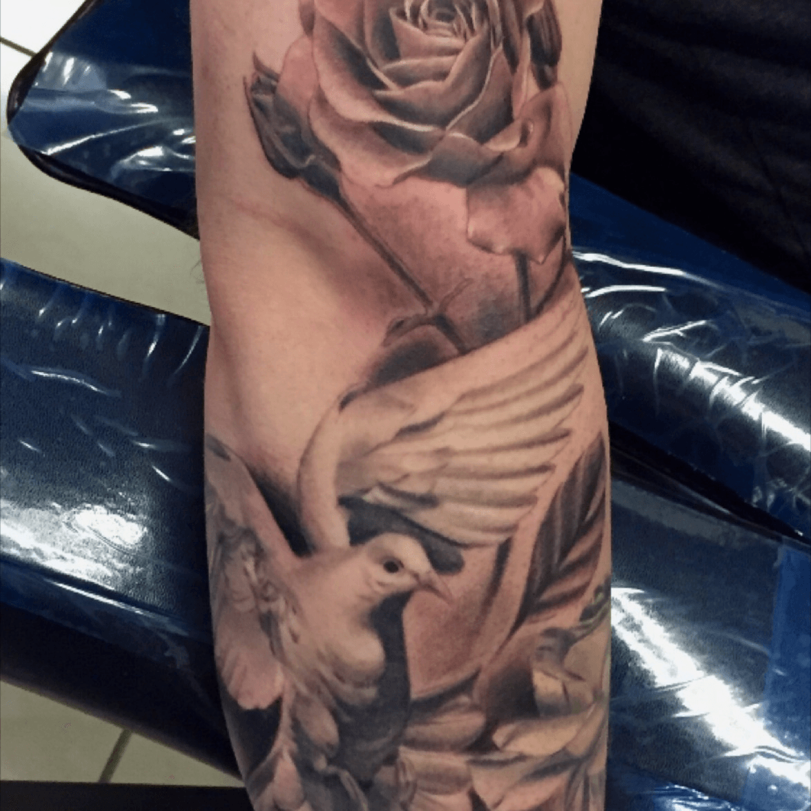 John Simkins on Twitter tattoo bng ink rose art dove hand  httpstcoqP1WwP8n68  X