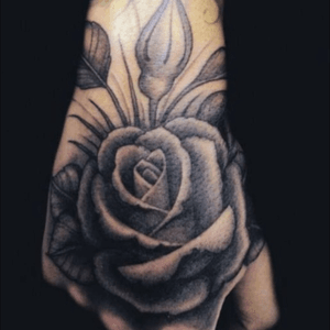 Rose hand tattoo #rose #hand #flower 