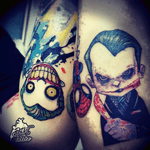 The both style of Joker #Dskttattoo and cute spidy Ha ha ha...#jokertattoo #SuicideSquad 