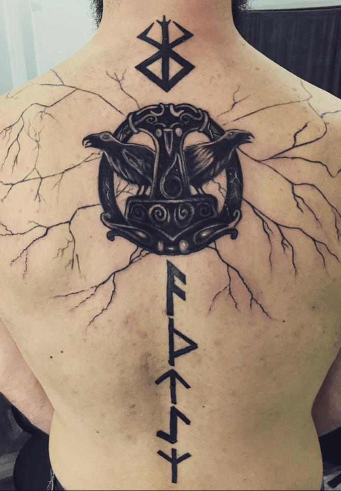 60 Traditional Norse Tattoos for Men 2023 Mythology  Rune Designs