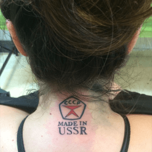 #neck #tattoo #russian #russian #Russia #ussr #Krustytheclown 