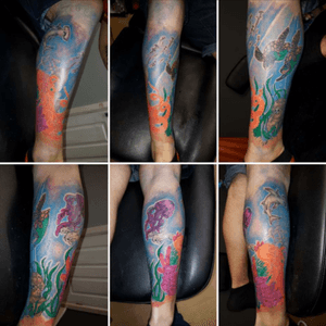 Sea theme tattoo by TattoosByDan Newport