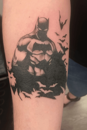Batman done at Sessions Tattoo Club in Las Vegas, Nevada 