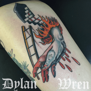 Youll only spill your own blood to burn the bridges while trying to climb the ladder....  #tattoo #tattooart #tatttooing #thightattoos #tattoo 