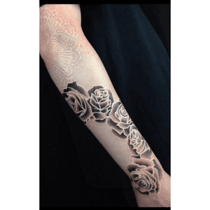 🌹 #black #white #tattoo #flowers #roses 