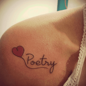 ❤️ #poetry #micro #smalltattoo #heart #poemtattoo 