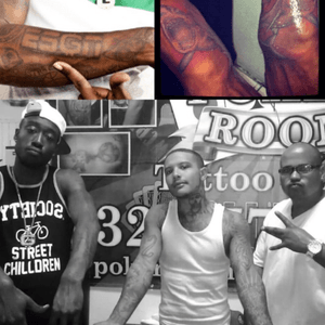Rapper freddie gibbs gets tattooed by celebrity tattoo artist mylo latour pokerroomtattoo in los angeles 