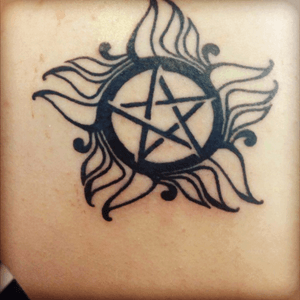 Supernatural inspired tattoo on my back :) My first one!