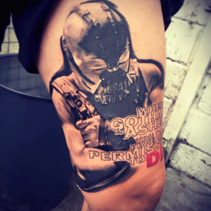 #batman #thedarkknightrises #Bane #tattoo #sleeve #quote #michaelinksane #shadyink 