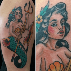 PG mermaid with a trident. though you can't see it, she does have a belly button. why? because Tits