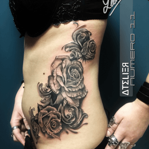 #rose #roses #rosestattoo #blackandgrey #TattooGirl 