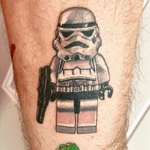 My husband's newest tattoo!! So freaking fun! #Lego #starwars #funtattoos 