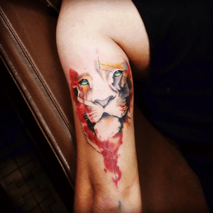 Lion tattoo by YUYU Tattoo