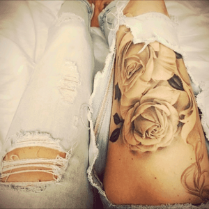 (Borrowed pic) #rose #realistic #dreamtattoo #inspiration #tattoocravings #megandreamtattoo 