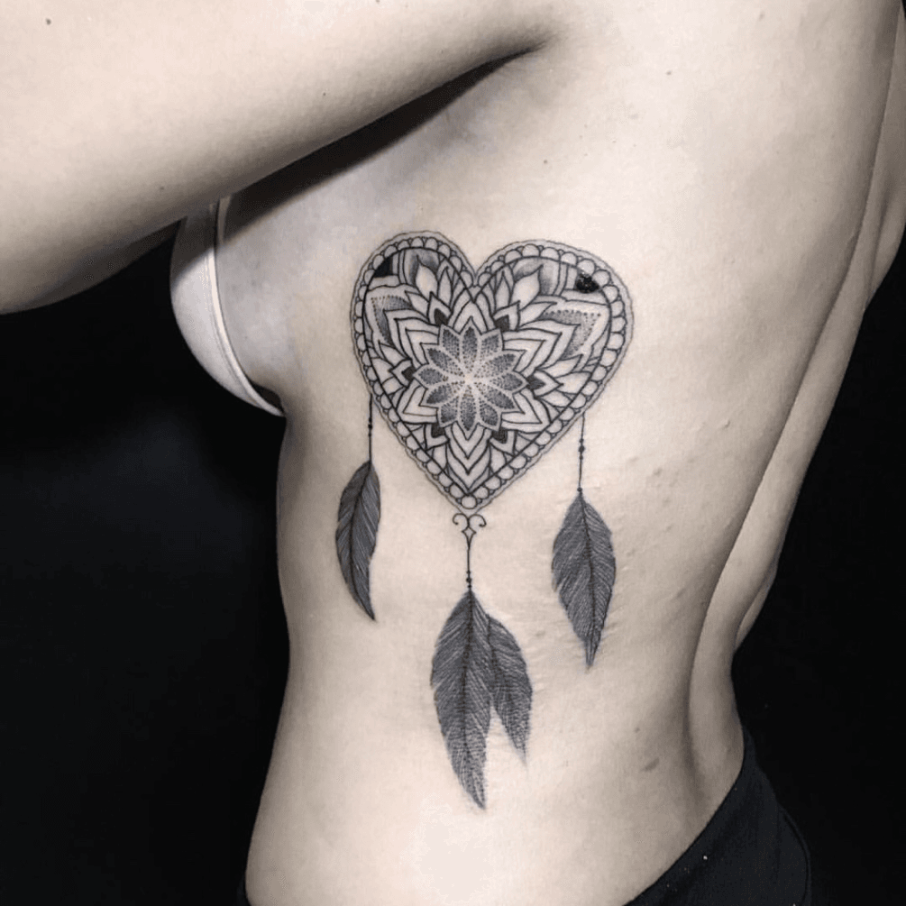 Discover more than 82 heart dream catcher tattoo