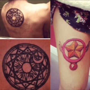 Various Cardcaptor tattoos #cardcaptors #star #shield #magic 