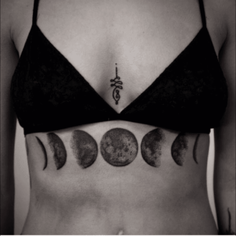Tattoo uploaded by Katie  Moon phases tattoo moon  Tattoodo