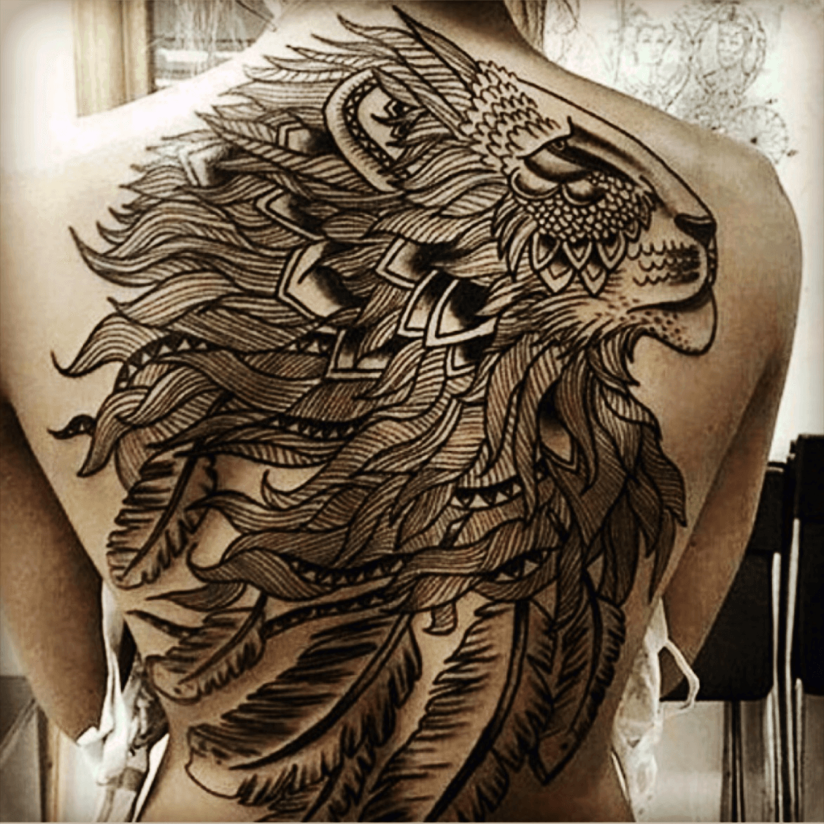 Lion and Flowers Tattoo  Sumina Shrestha  SUMINU TATTOO IN NEPAL  Tattoo  artist in Nepal
