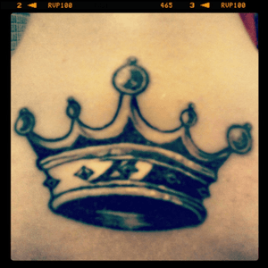 My first tattoo #Crown #Princess 